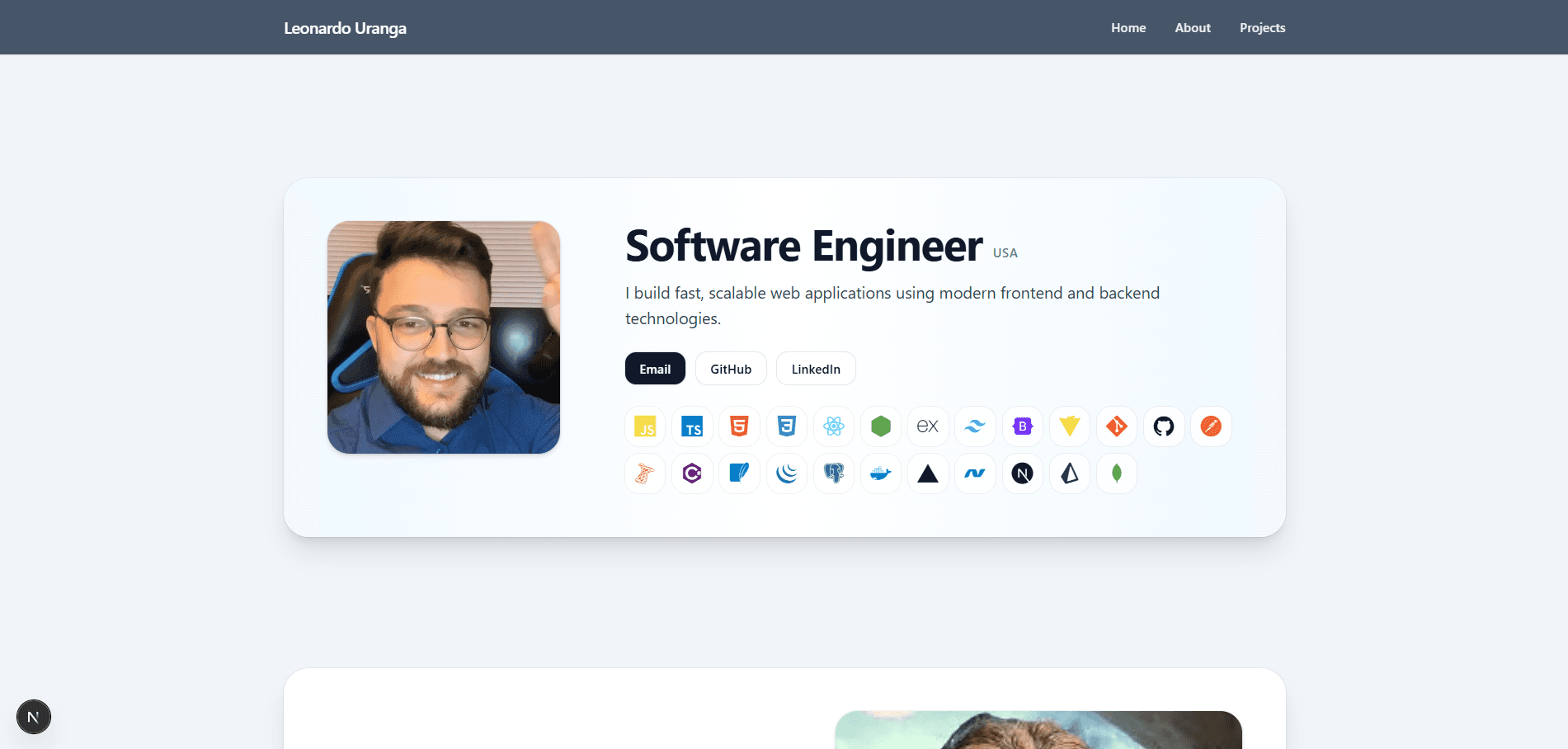 Portfolio screenshot